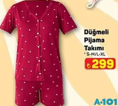DÜĞMELİ PİJAMA TAKIMI